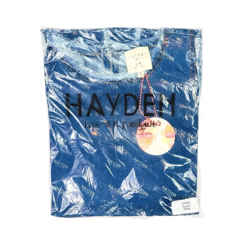 Hayden girls Denim Sleeveless Dress - Size 13/14